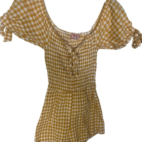 Lerumie Sienna Yellow Gingham Dress by Selena Gomez - Size SMALL - Picture 8 of 12